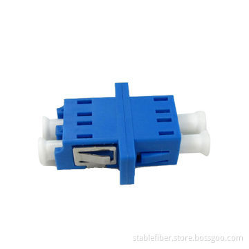 LC Fiber-optic Adapter with SM Ceramic Sleeve, Available in Duplex Type, Used for Telecommunication